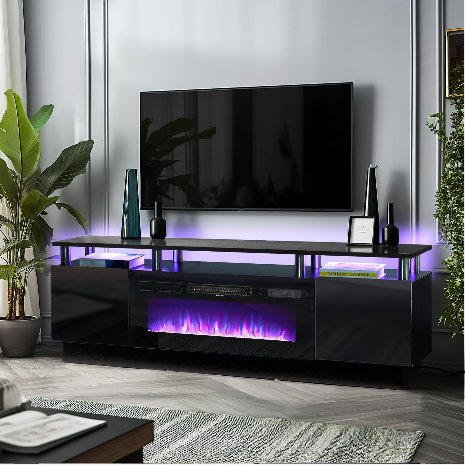 oneinmil-fireplace-tv-stand-with-36-electric-fireplace-2-tier-tv-console-stand-for-tvs-up-to-90-led-light-entertainment-center-fireplace-for-the-living-room-tv-stand-black